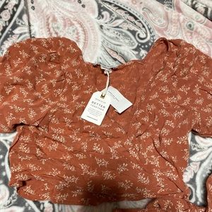 American Eagle cropped side tie top